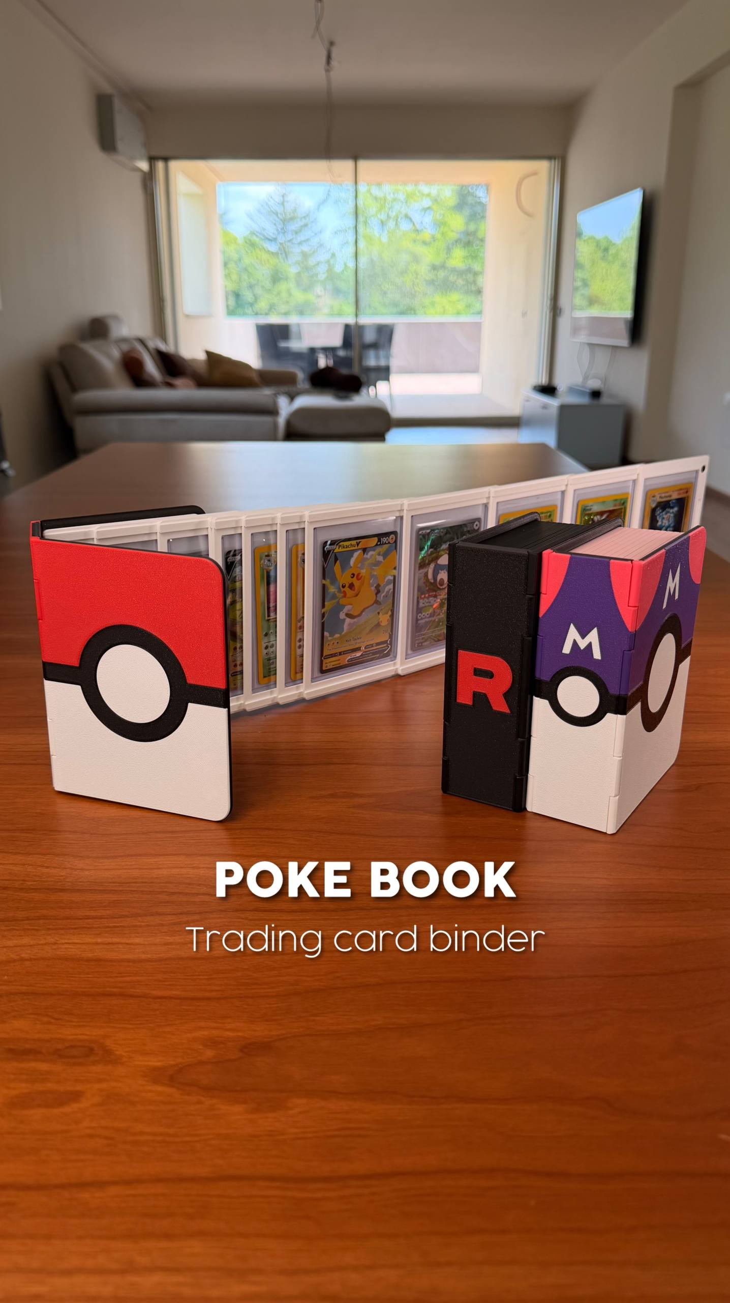 6 or 12 Page Ultra Pro Toploader Card Binder – 3D Printed Trading Card Storage Book, Sliding Page TCG Album, Premium Card Display Organizer