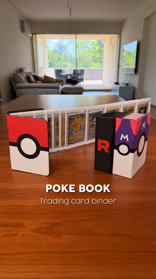 6 or 12 Page Ultra Pro Toploader Card Binder – 3D Printed Trading Card Storage Book, Sliding Page TCG Album, Premium Card Display Organizer