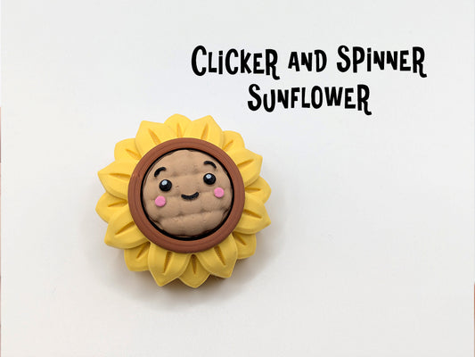 Sunflower Fidget Clicker/Spinner – Bright, Cheerful, and Totally Addictive! 🌻✨