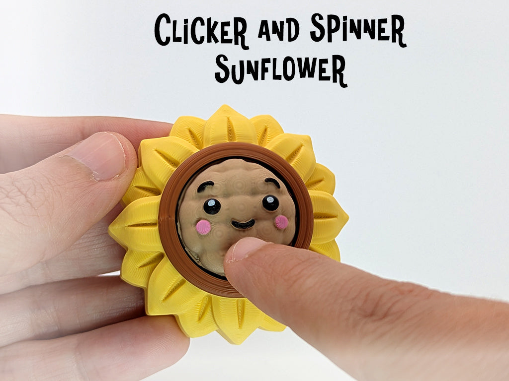 Sunflower Fidget Clicker/Spinner – Bright, Cheerful, and Totally Addictive! 🌻✨