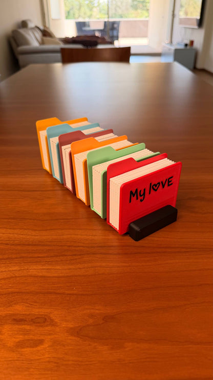 Open Folder Photo Album | 3D Printed Instax Mini Album | Retro Desktop Photo Holder | Magnetic Expandable Memory Folder