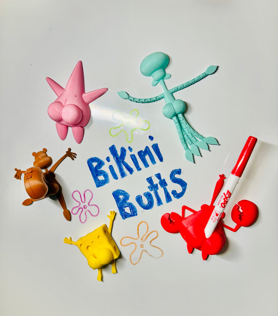 Bikini Butts Cartoon Character Magnets