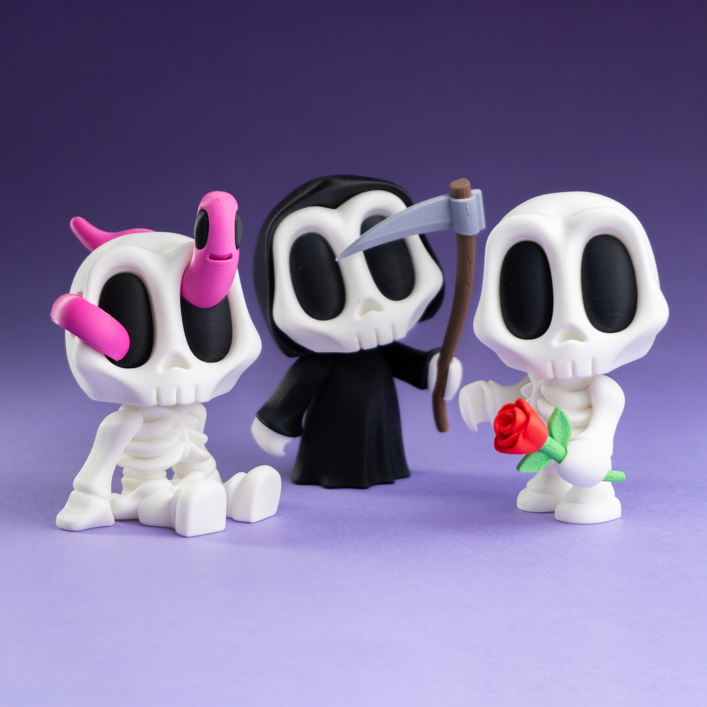 3D Printed Jack-o'-Lantern Pumpkin and Spooky Skeletons– Spooky & Stylish 🎃✨
