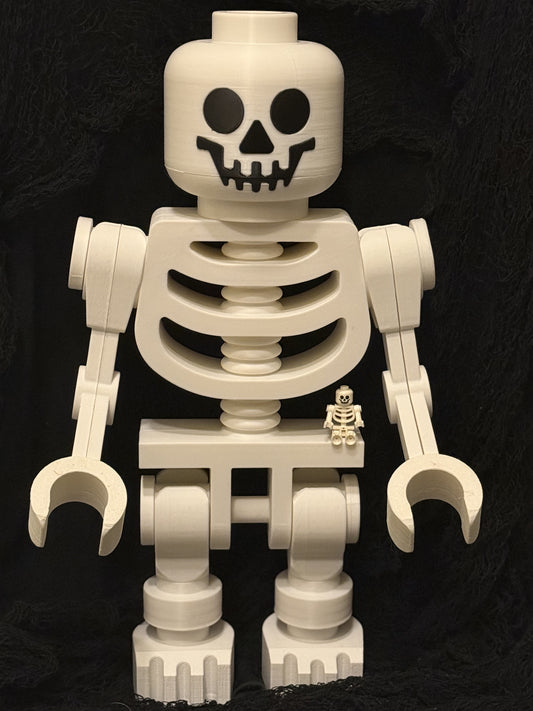 16 Inch Brick BIGFIG Skeleton | Fun & Unique Halloween Decor | Great Gift for Brick Building Fans