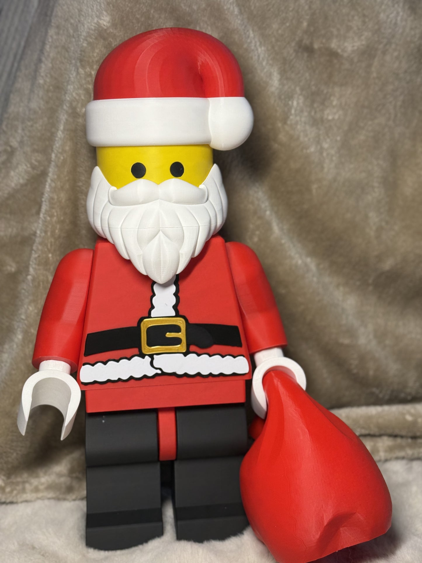 16 Inch Brick BIGFIG Santa Figure| Custom Holiday Decor | Unique Gift for Christmas Enthusiasts