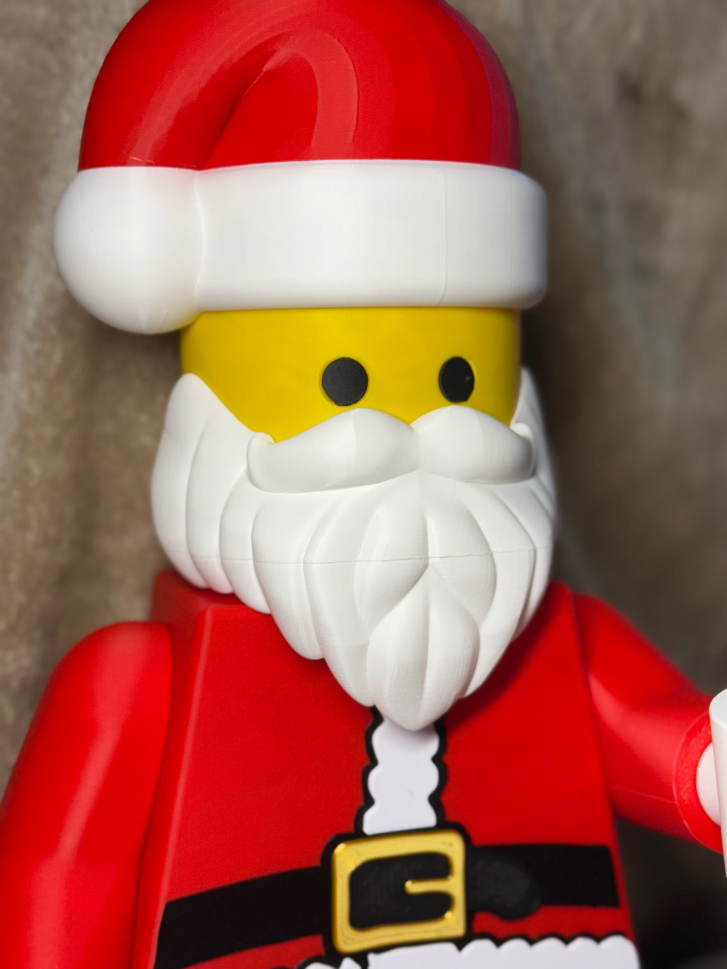 16 Inch Brick BIGFIG Santa Figure| Custom Holiday Decor | Unique Gift for Christmas Enthusiasts