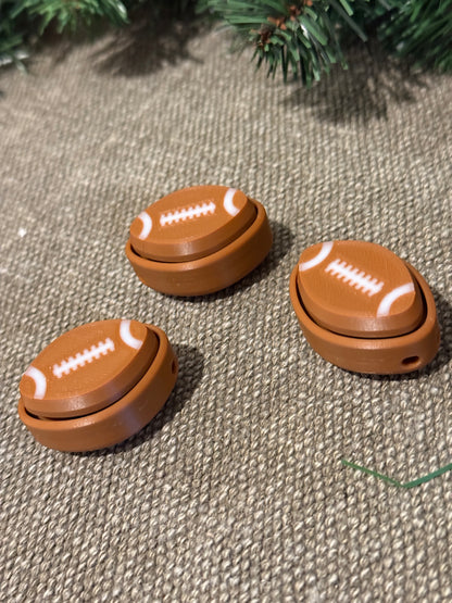 Set of 10: 3D Printed Mini Football Fidget Clickers - Stress Relief & Focus Toys