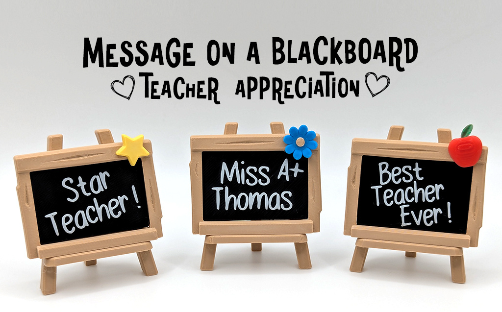 Teacher Appreciation Message Blackboards 🍎🖤