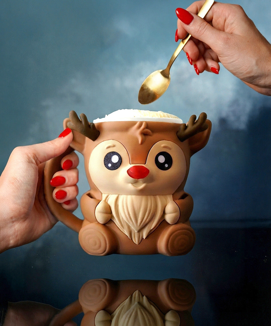 🎄 Rudy the Reindeer Ice Cream Pint Holder – 3D Printed Holiday Treat Buddy 🦌🍦