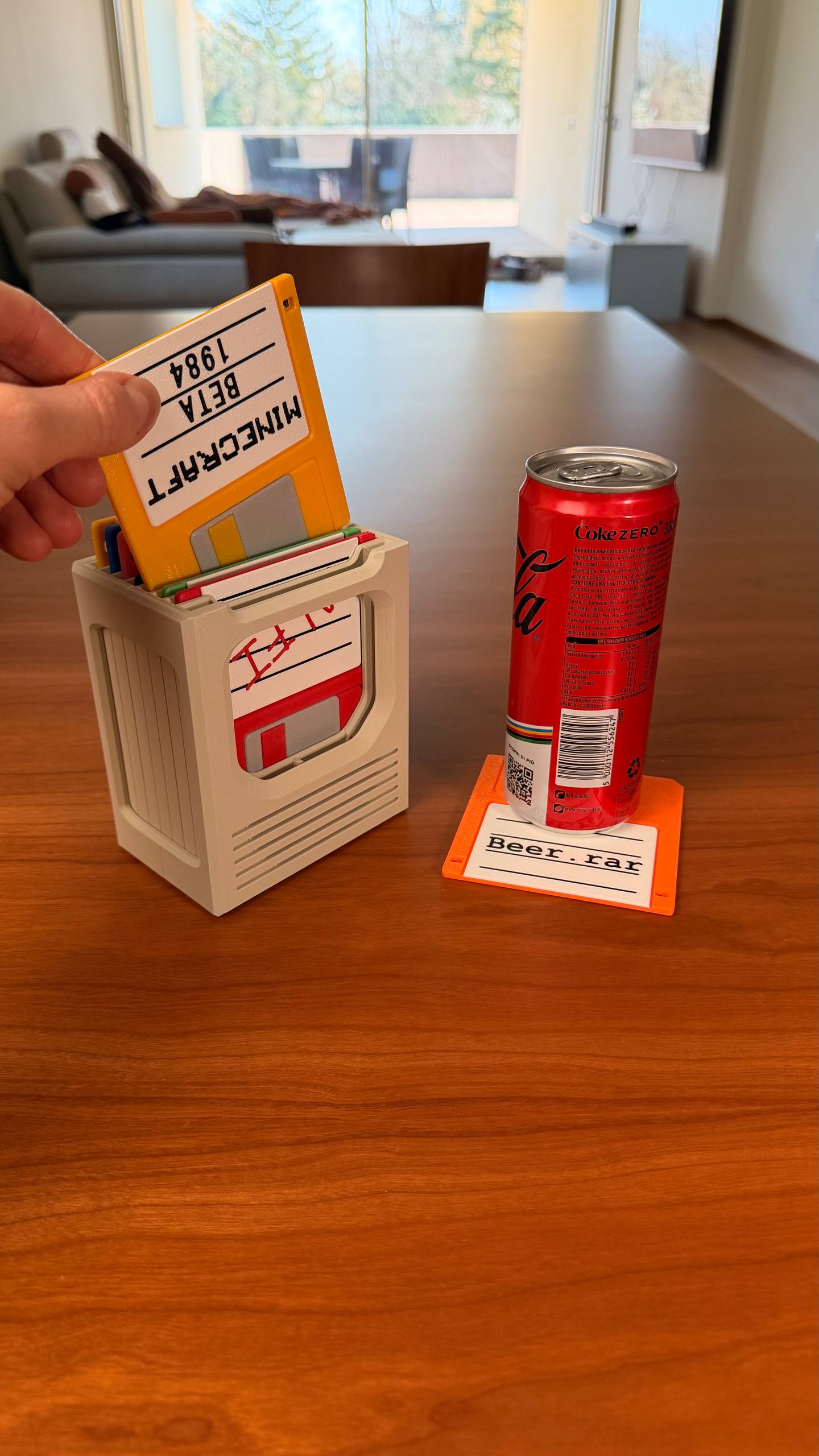 🖥️ Floppy Click -  Retro Coaster Holder Set | 3D Printed Floppy Disk Coasters | Desk Setup Accessories