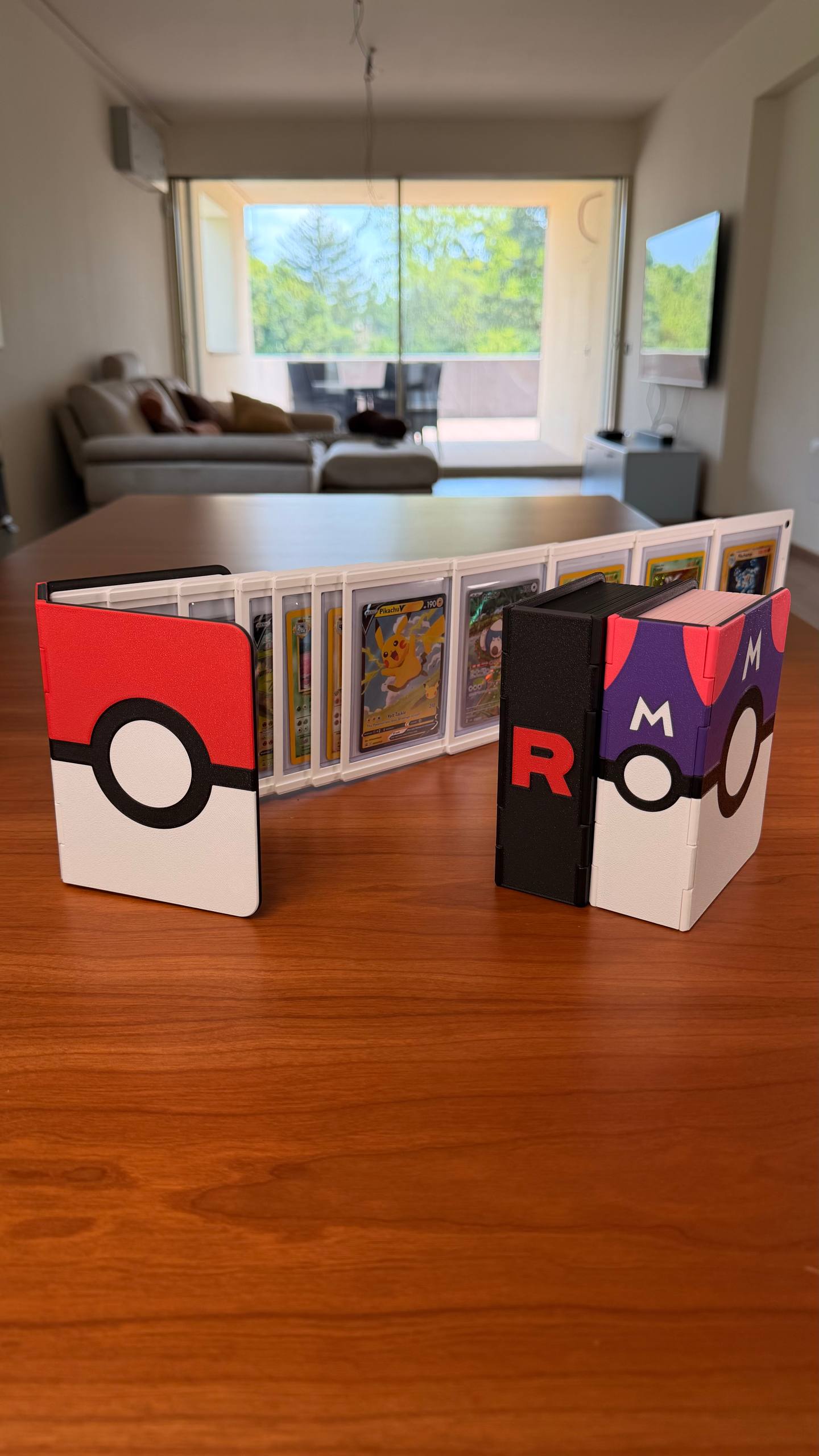 6 or 12 Page Ultra Pro Toploader Card Binder – 3D Printed Trading Card Storage Book, Sliding Page TCG Album, Premium Card Display Organizer
