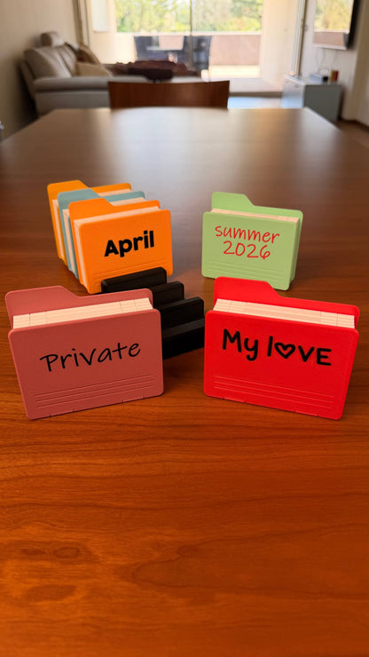 Open Folder Photo Album | 3D Printed Instax Mini Album | Retro Desktop Photo Holder | Magnetic Expandable Memory Folder