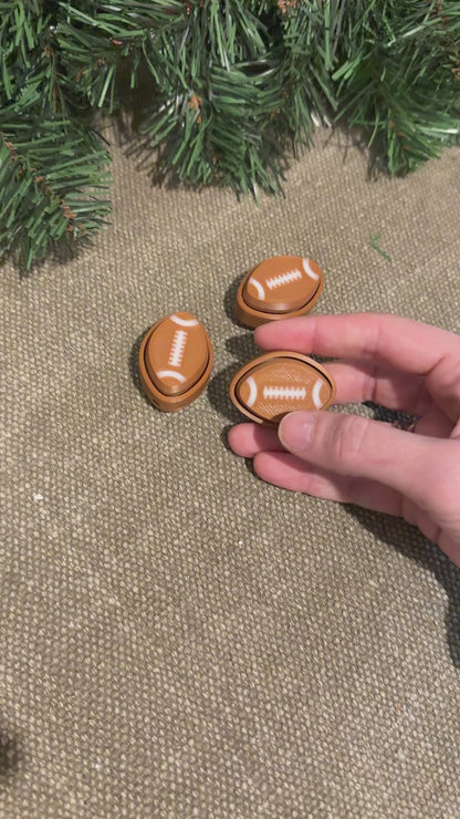 Set of 10: 3D Printed Mini Football Fidget Clickers - Stress Relief & Focus Toys